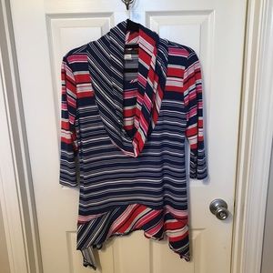 Shark bite hem tunic top